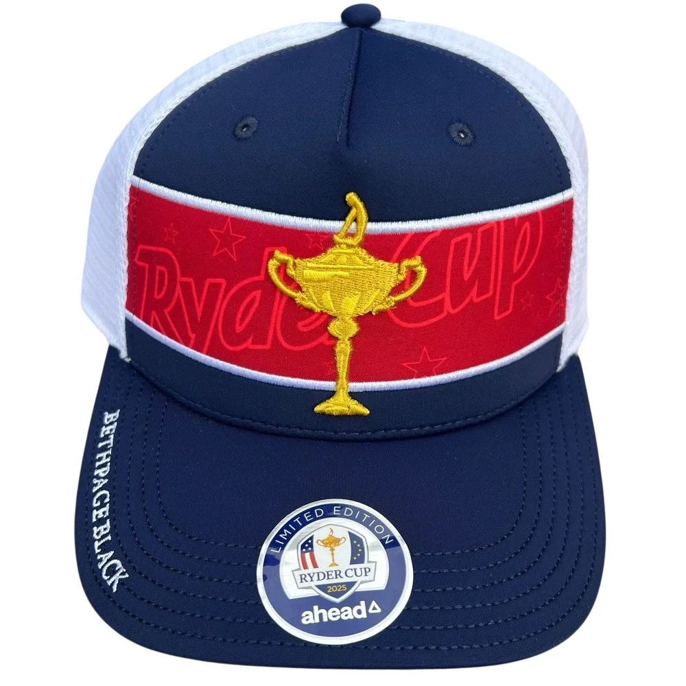 2025 Ryder Cup Bethpage Black Limited Edition Golf Hat Mesh Trophy USA